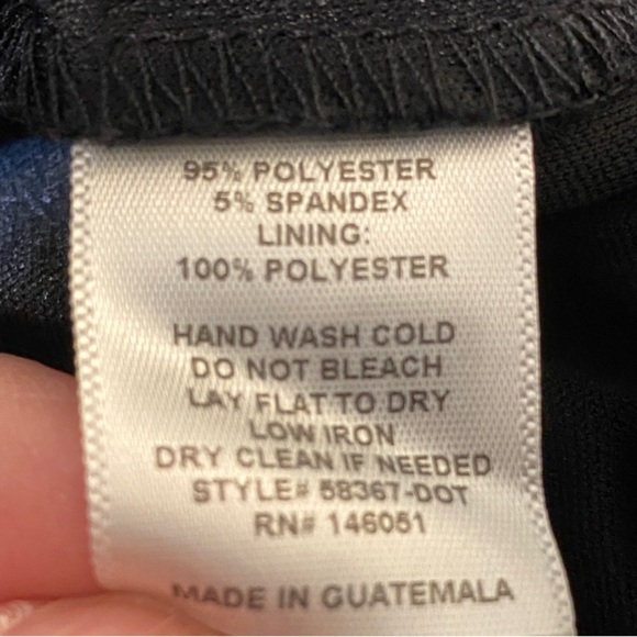 Monteau Black/White Polka Dot Dress Large - Picture 7 of 8